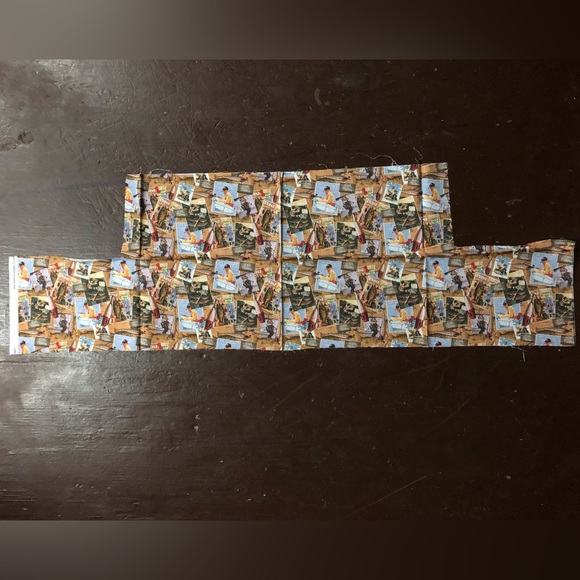 Assorted Cotton Sewing Fabric Remnants Fishing And Unicorns - Picture 2 of 6